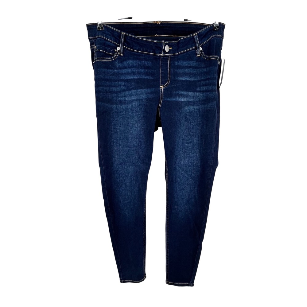 Maternity Skinny Jeans Womens Large 12-14 Dark Wash Comfort Stretch Casual